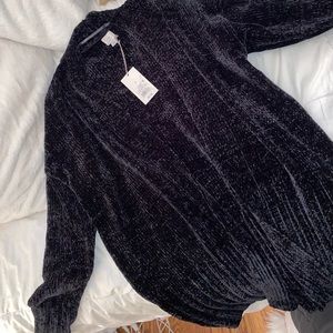A. New. Day. Black Fuzzy Cardigan
